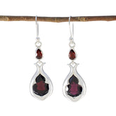 Amanda Versatile Red Earrings for Everyday Glam Garnet Red Dangle