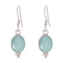 Victoria Blue Dangle Earrings for Everyday Glam Chalcedony Blue Dangle