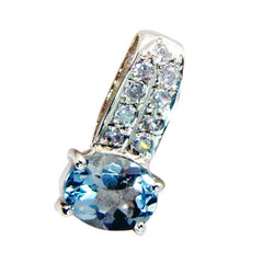 Victoria Blue Pendant Necklace - Elegant Gemstone Jewelry