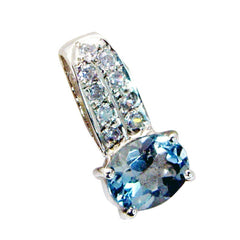 Victoria Blue Pendant Necklace - Elegant Gemstone Jewelry