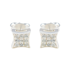 Victoria Blue Stud Earrings for Everyday Glam Blue Topaz Blue Stud