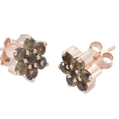 Victoria Brown Stud Earrings Online - Elegant Floral Design