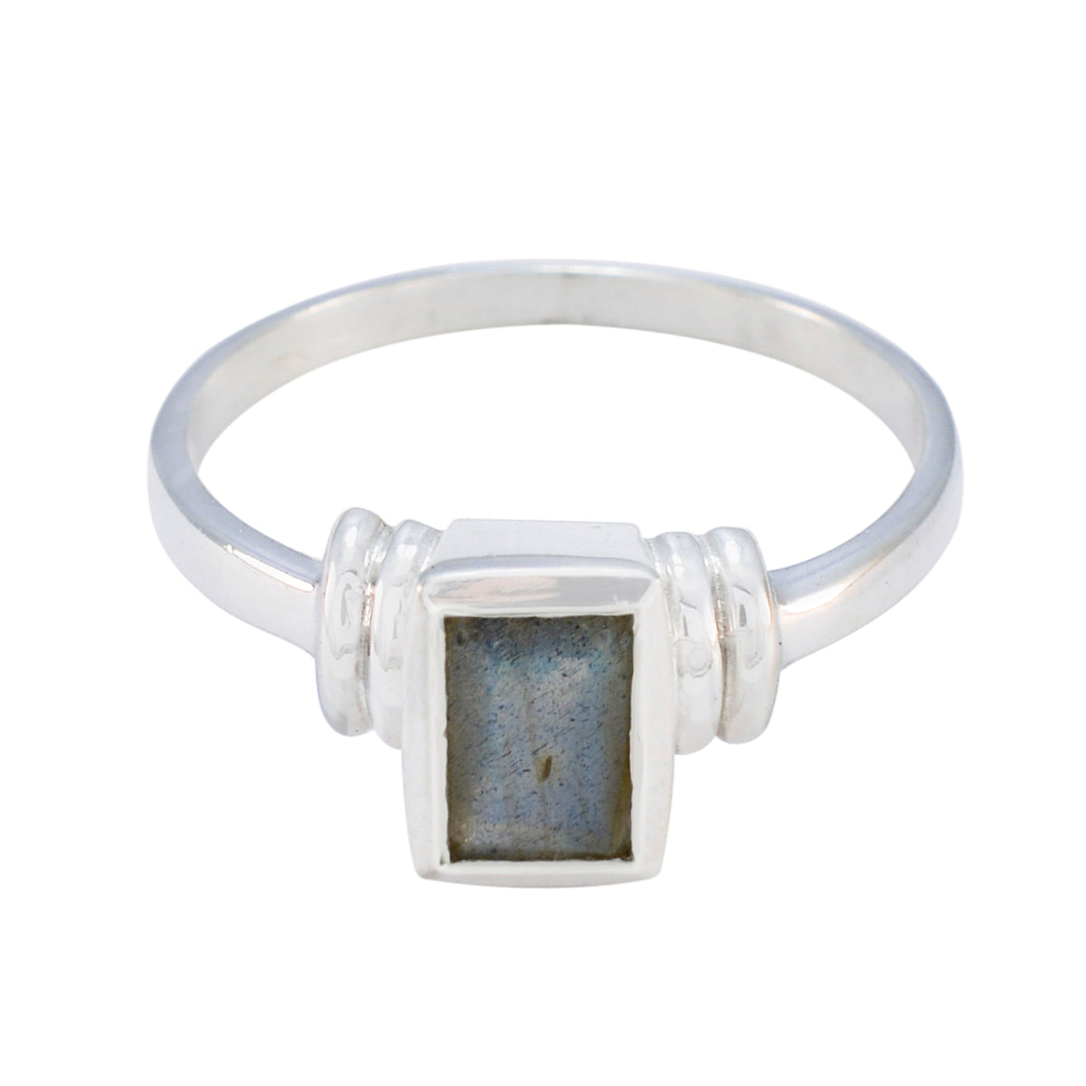 Victoria Fairytale Grey Solitaire Ring Labradorite Gray