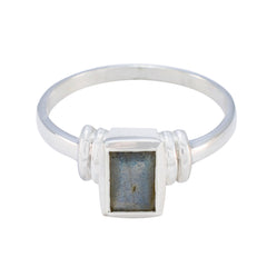 Victoria Fairytale Grey Solitaire Ring Labradorite Gray