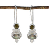 Victoria Featherlight Dangle Earrings for Everyday Glam Labradorite Gray Dangle