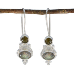 Victoria Featherlight Dangle Earrings for Everyday Glam Labradorite Gray Dangle