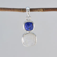 Victoria Gemstone Jewelry Blue Lapis & Moonstone Pendant