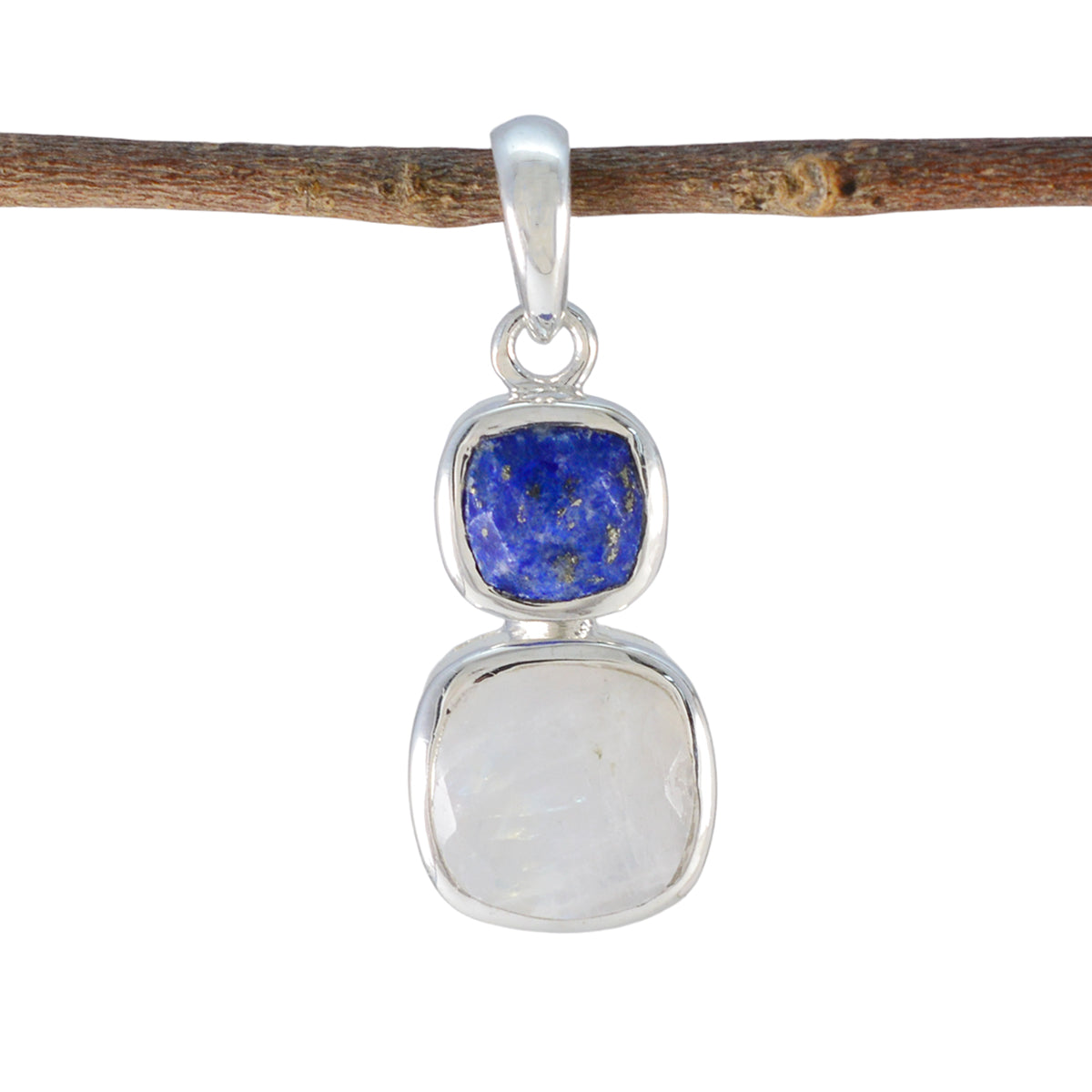 Victoria Gemstone Jewelry Blue Lapis & Moonstone Pendant Multi Stone multicolor Multicolor