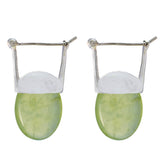 Victoria Green Stud Earrings for Everyday Glam Prehnite Green Stud