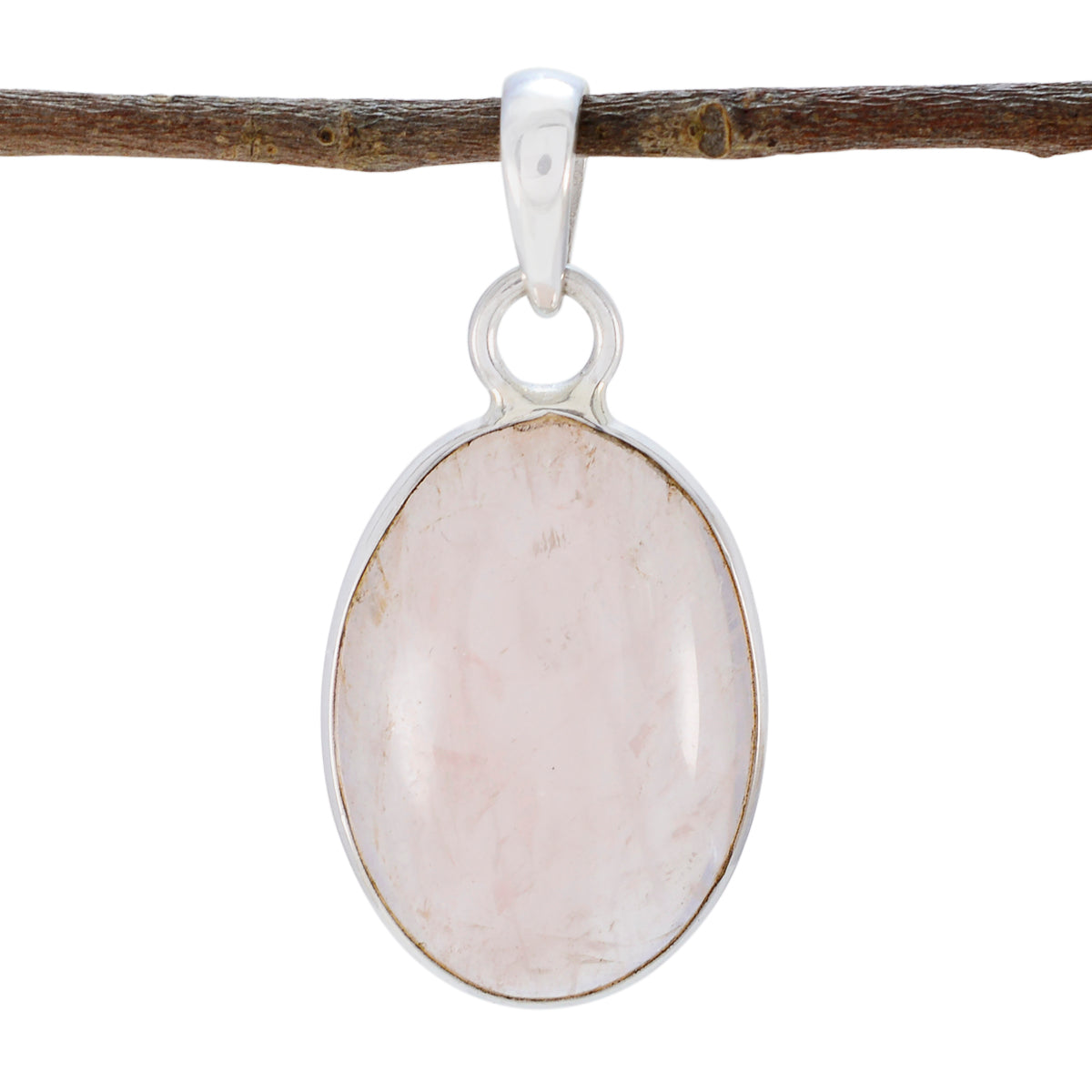 Victoria Pink Pendant Oval Rose Quartz Silver Jewelry Rose Quartz Pink Pink