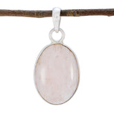 Victoria Pink Pendant Oval Rose Quartz Silver Jewelry Rose Quartz Pink Pink