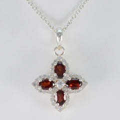 Victoria Red Pendant | Elegant Gemstone Jewelry