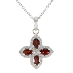 Victoria Red Pendant | Elegant Gemstone Jewelry Garnet Red Red