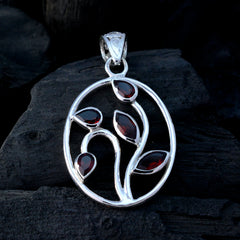 Victoria Red Pendant - Elegant Gemstone Jewelry Piece