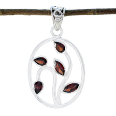 Victoria Red Pendant - Elegant Gemstone Jewelry Piece Garnet Red Red