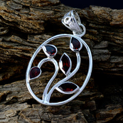 Victoria Red Pendant - Elegant Gemstone Jewelry Piece