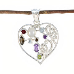 Eleanor Victorian Multicolor Pendant Heart-Shaped Gemstone Multi Stone multicolor Multicolor