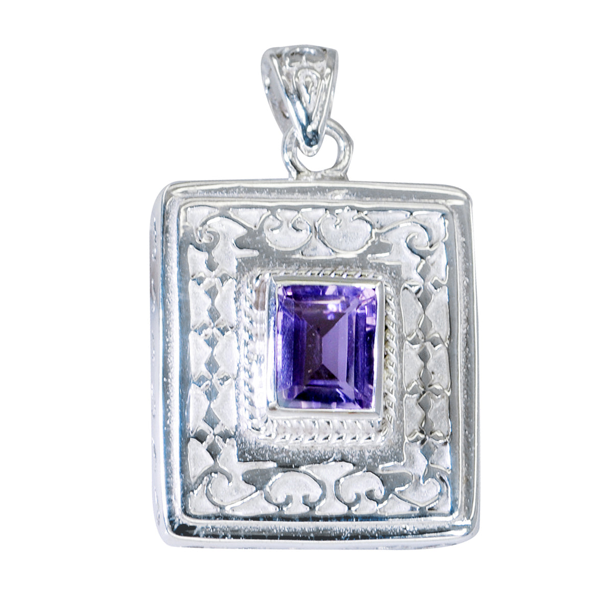 Katarina Victorian Purple Pendant in Silver Design Amethyst Purple Purple