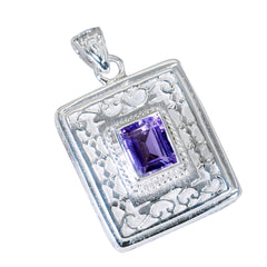 Katarina Victorian Purple Pendant in Silver Design