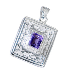 Katarina Victorian Purple Pendant in Silver Design