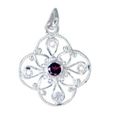 Ida Victorian Style Pendant with Gemstone Detail Garnet Red Red