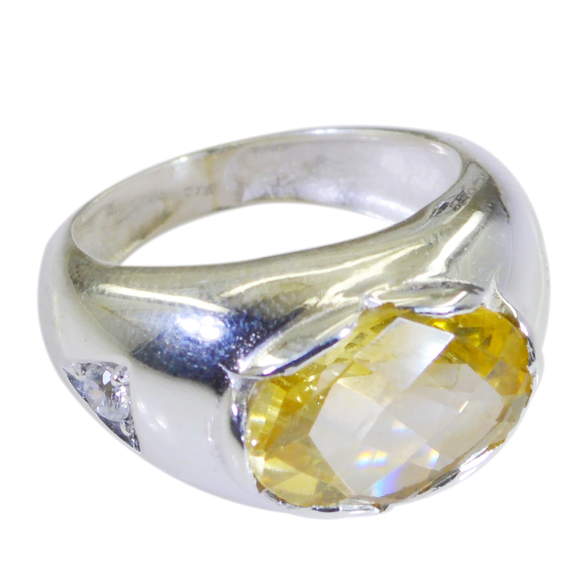 Fernanda Victorian Yellow Solitaire Ring for Glam Style Citrine Yellow