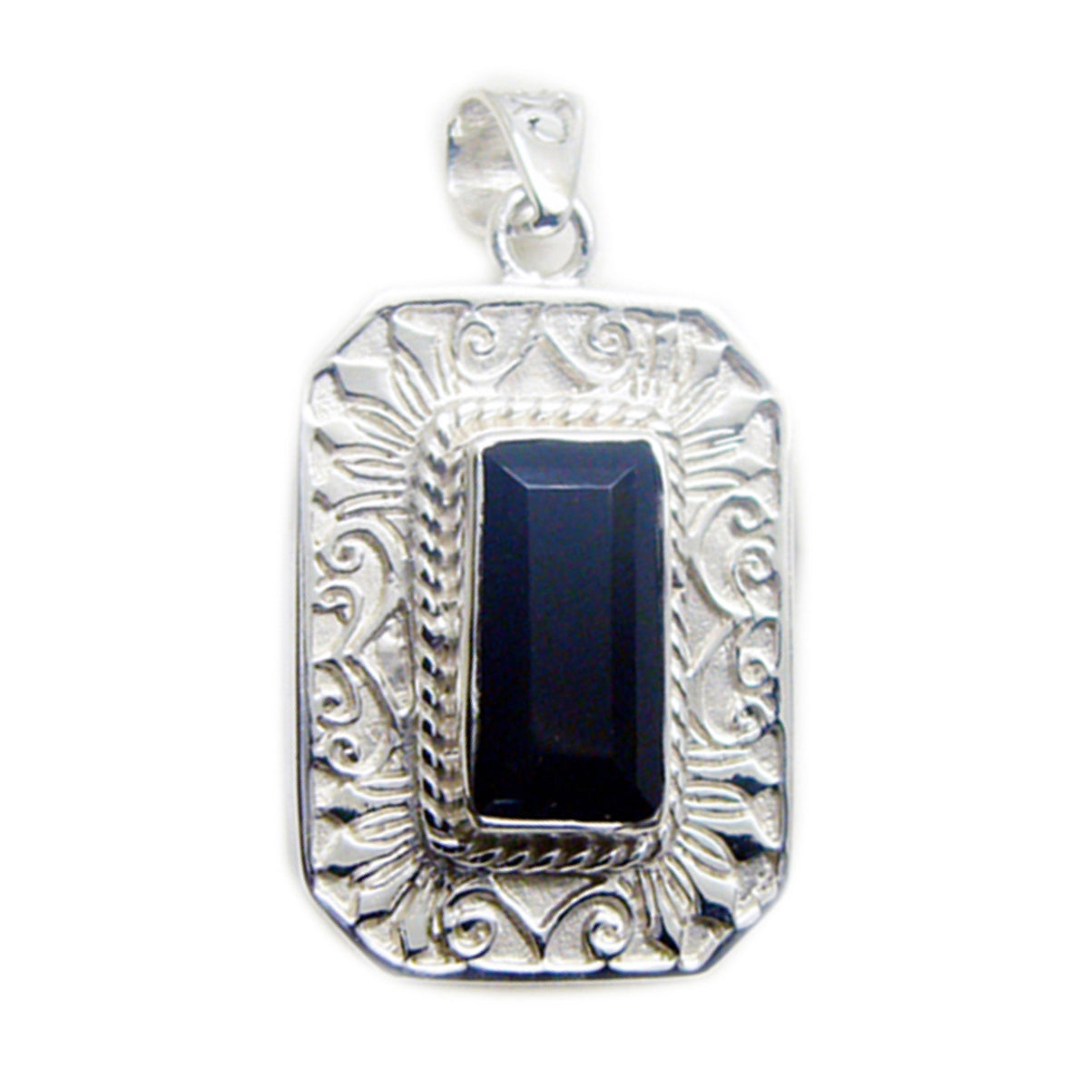 Zoe Vintage Black Pendant Necklace for Every Occasion Black Onyx Black Black