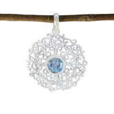 Nayara Vintage Dainty Blue Pendant for Everyday Glam Blue Topaz Blue Blue