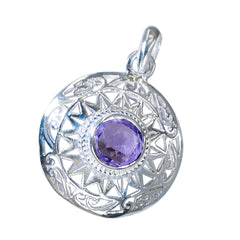 Fernanda Vintage Purple Gemstone Pendant - Elegant Charm