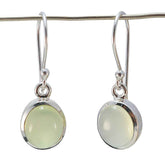 Violet Green Dangle Earrings by Violet for Glam Style Prehnite Green Dangle