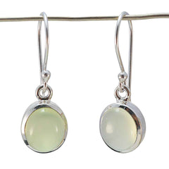 Violet Green Dangle Earrings by Violet for Glam Style Prehnite Green Dangle