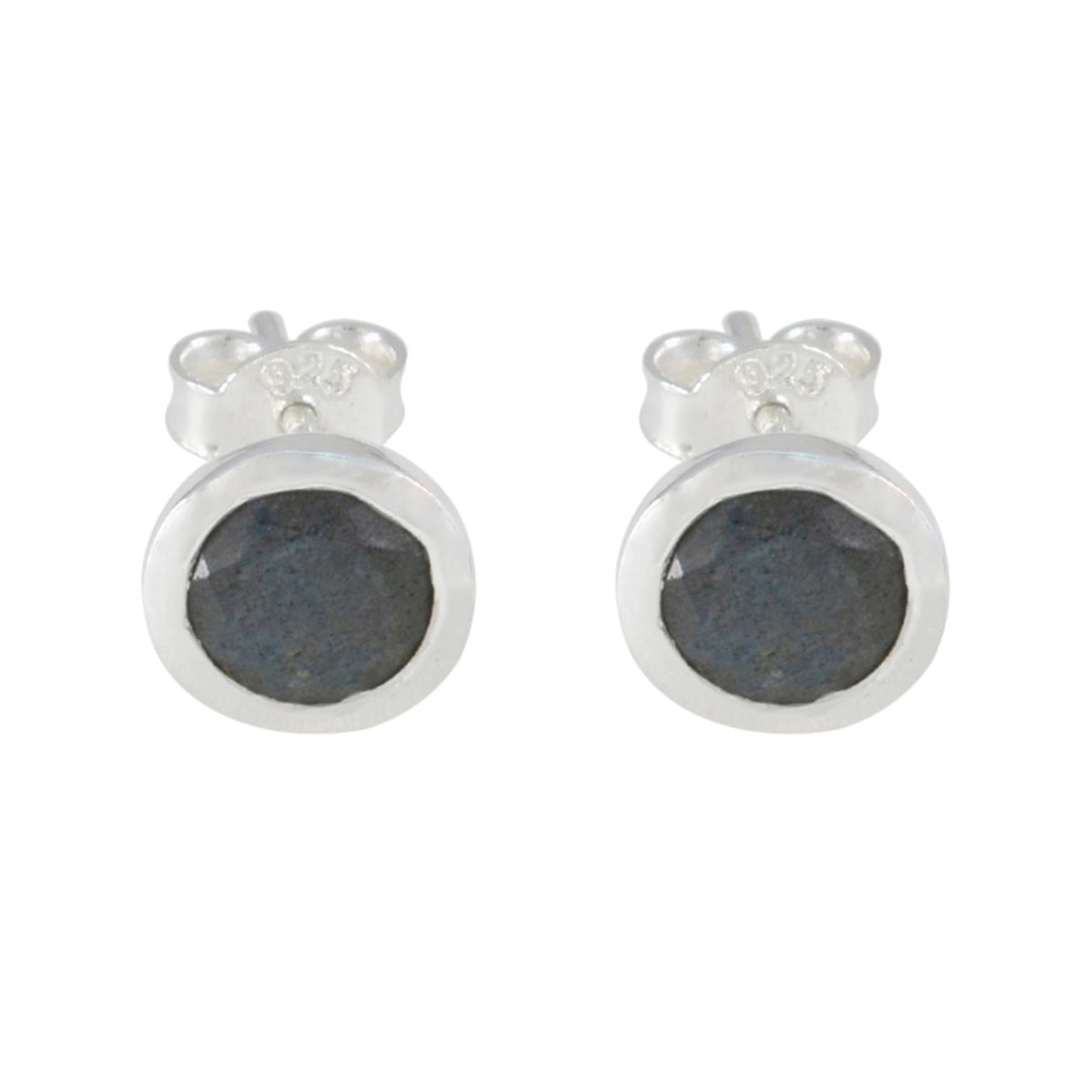 Violet Grey Stud Earrings from Violet for Everyday Glam Labradorite Gray Stud