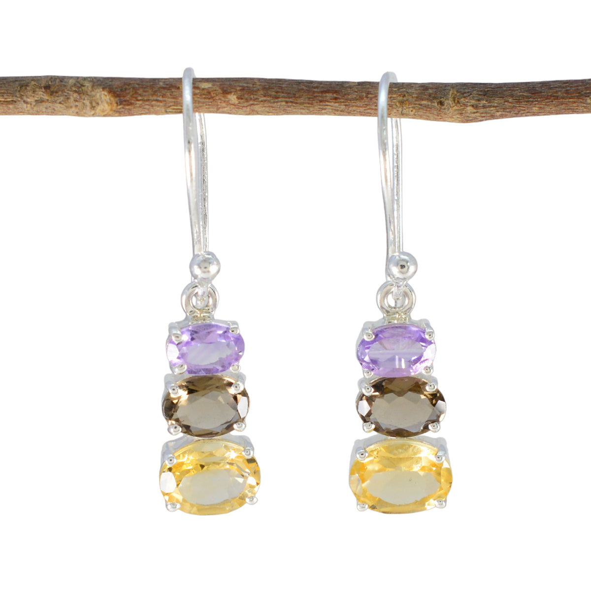 Violet Multicolor Dangle Earrings for Everyday Glam Multi multicolor Dangle