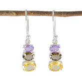 Violet Multicolor Dangle Earrings for Everyday Glam Multi multicolor Dangle