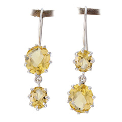 Violet Yellow Dangle Earrings for Vibrant Style