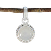 Pilar Pearl Pendant - Whisper-Thin Necklace India Style Rainbow Moonstone White White
