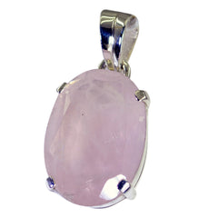 Sofía Whisper-thin Pendant Necklace with Rose Quartz