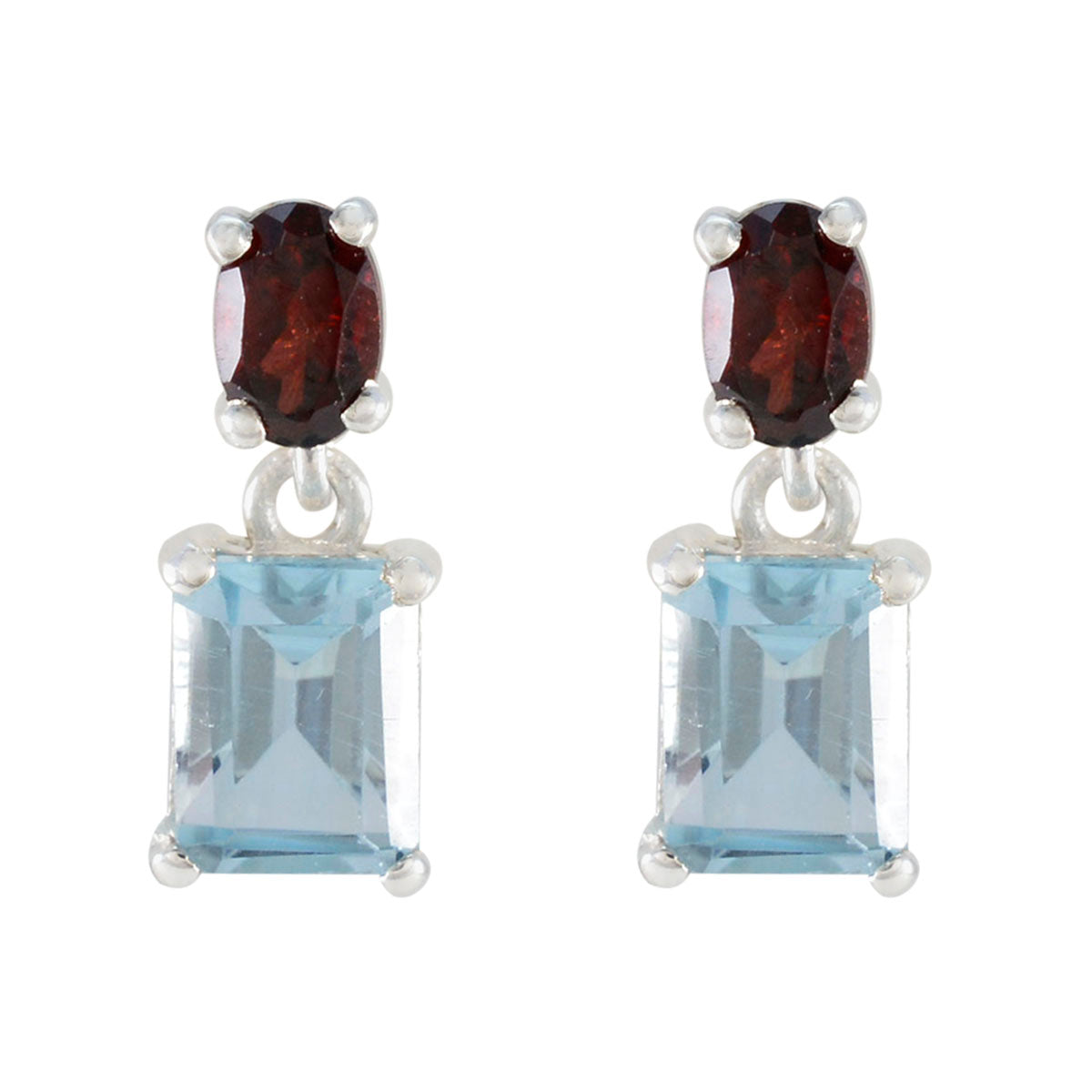 Aaliyah Whisper Thin Toi Et Moi Earrings - Elegant Design Multi multicolor Stud