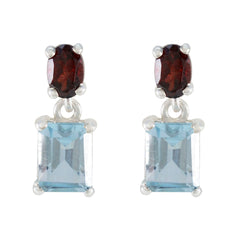 Aaliyah Whisper Thin Toi Et Moi Earrings - Elegant Design Multi multicolor Stud