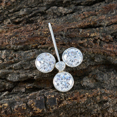 Teresa White Abstract Pendant Necklace with Sparkling Crystals