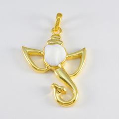 Sara White Boho Statement Pendant