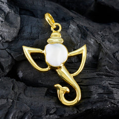 Sara White Boho Statement Pendant