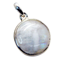 Micaela White Bubble Pendant Necklace Round Silver Charm