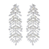 Araya White Chunky Stud Earrings for Every Occasion Cubic Zirconia White Stud