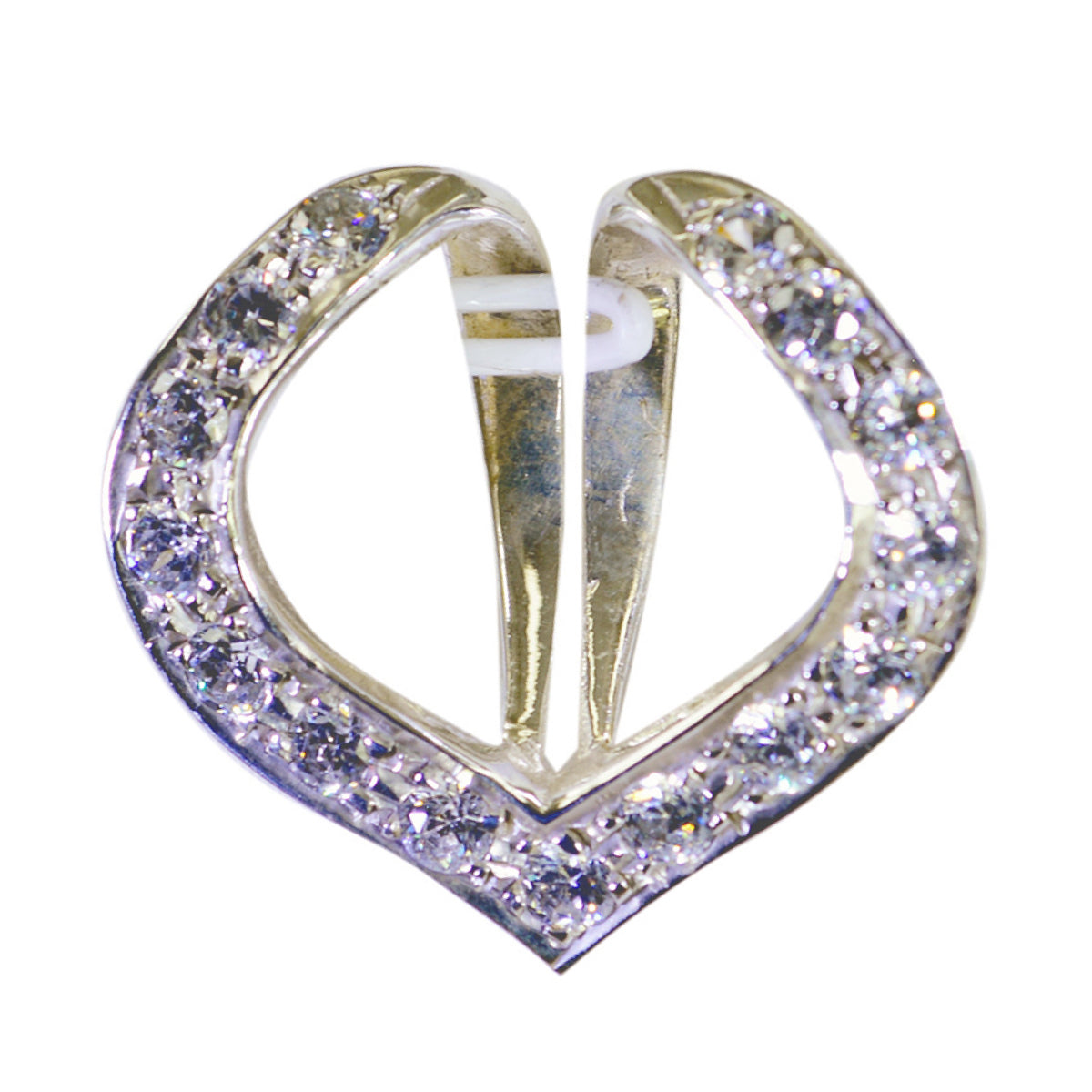 Luisa White Glamorous Classic Pendant White CZ White White