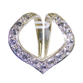 Luisa White Glamorous Classic Pendant White CZ White White