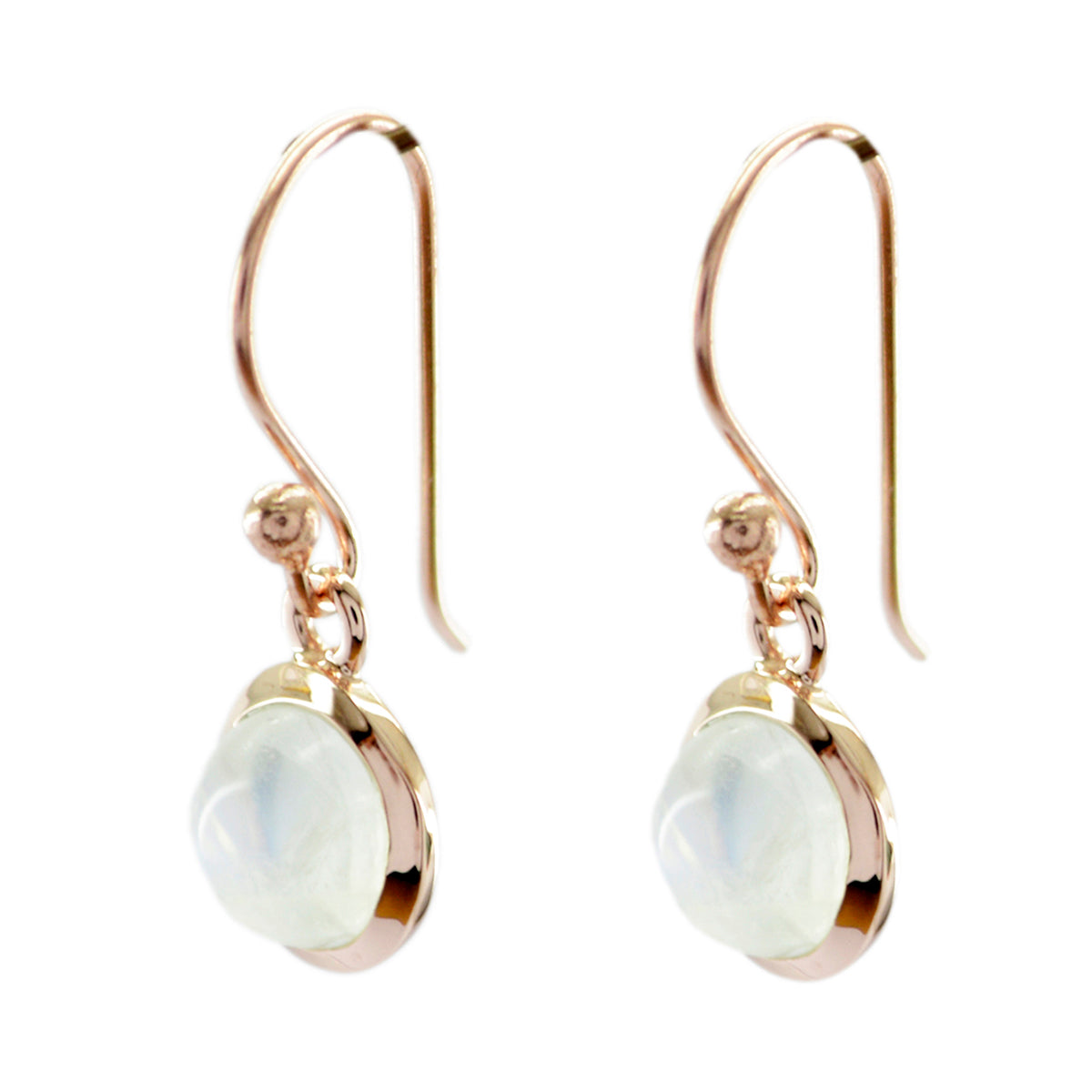 Nova White Dainty Earrings for Everyday Glam Rainbow Moonstone White Dangle