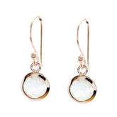 Mila White Dangle Earrings with Elegant Gemstone Design Crystal Quartz White Dangle