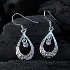 Hanna White Dangle Earrings for Women - Elegant Style