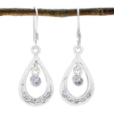 Hanna White Dangle Earrings for Women - Elegant Style Cubic Zirconia White Dangle